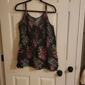 Floral multi color tank